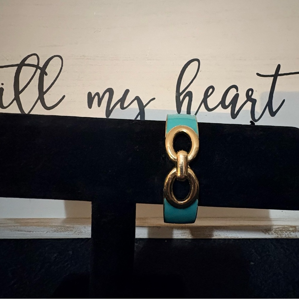 Gold and Teal Bracelet